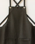 Crossback Linen Apron - Black