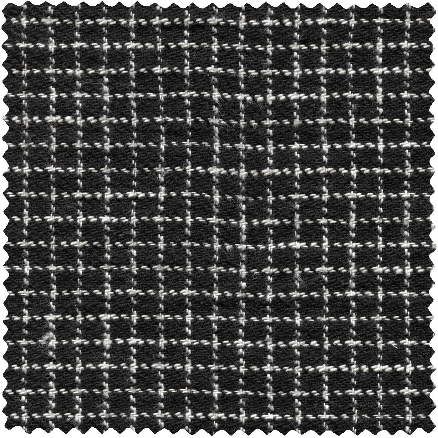 Black Japanese Checked Twill