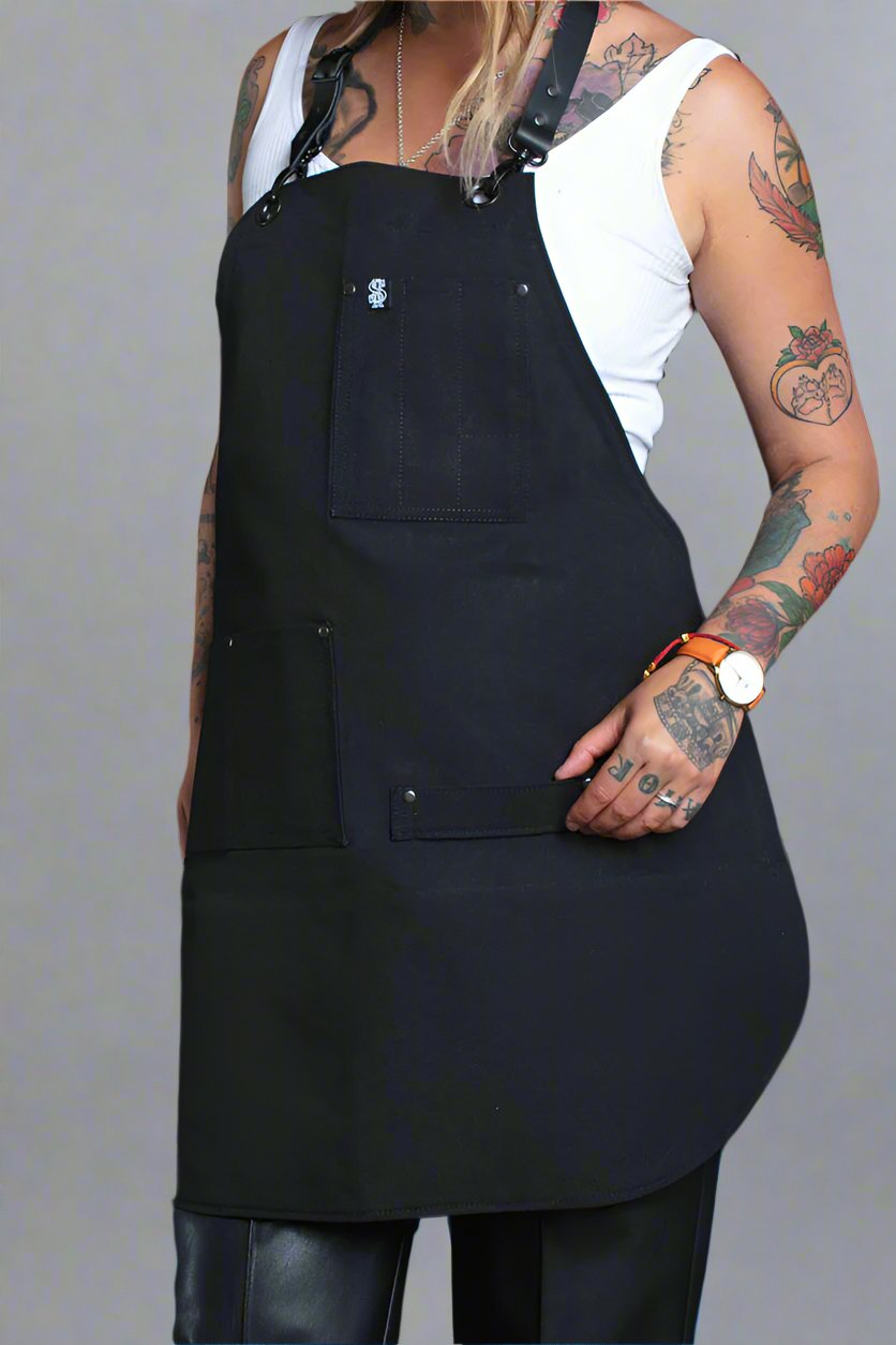 BARTENDER APRON - BLACK CANVAS