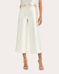 Blake Silk Twill Cropped Flare Pants