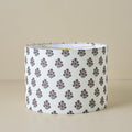 Floral Block Print Drum Shade