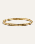 Boho Beaded Stretch Bracelet |Gold