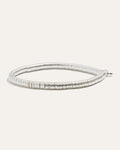 Boho Beaded Stretch Bracelet | Silver