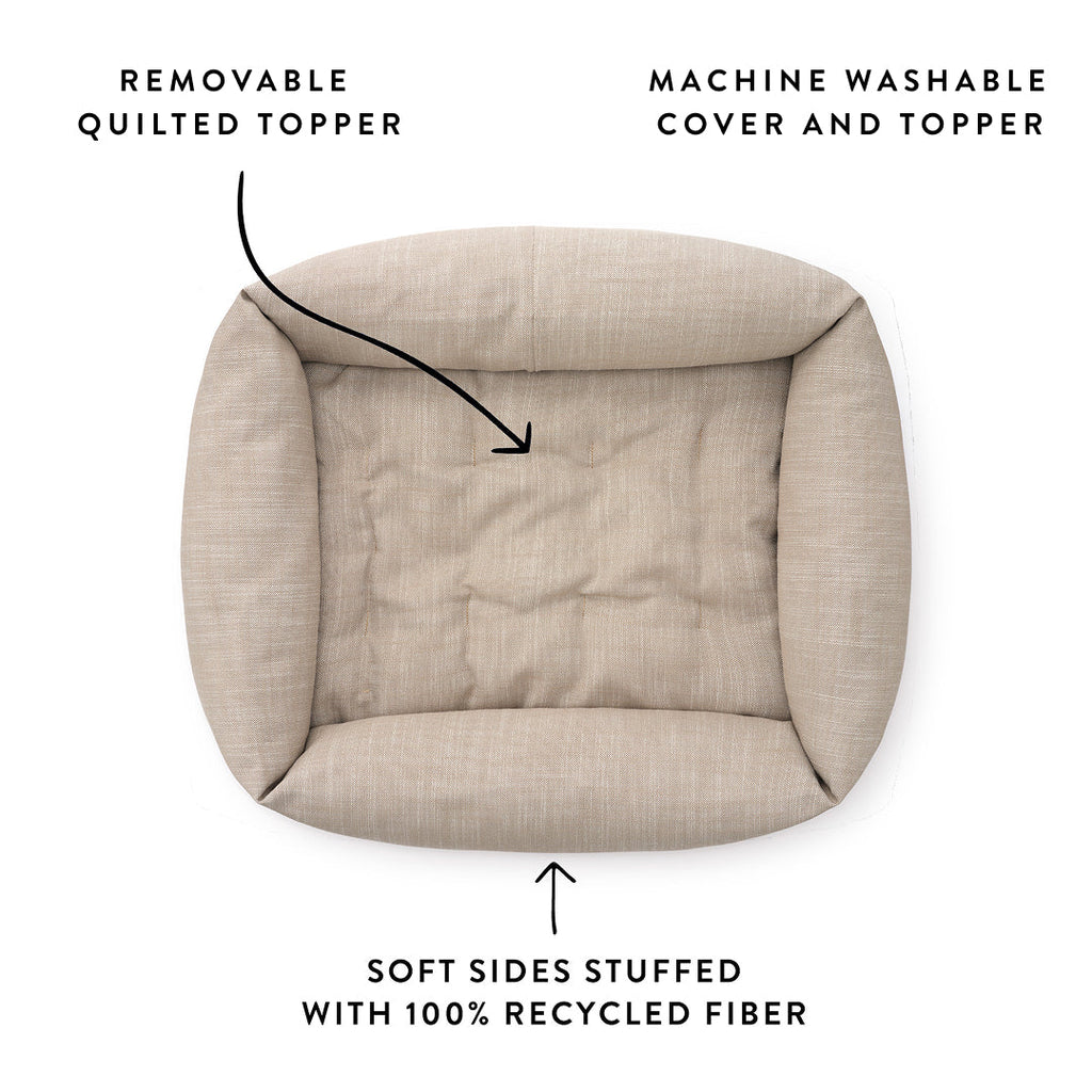 Mushroom Brown Bolster Dog Bed