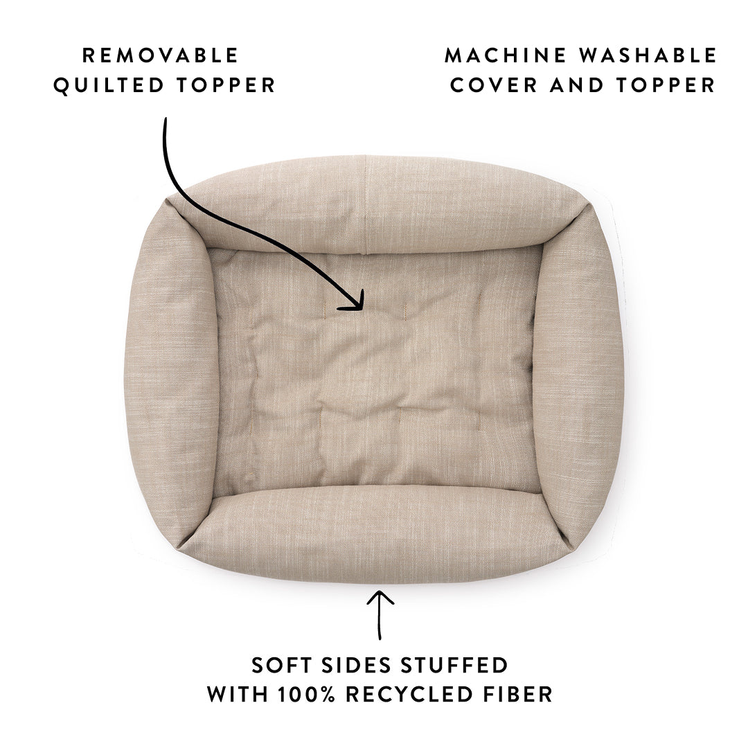 Mushroom Brown Bolster Dog Bed