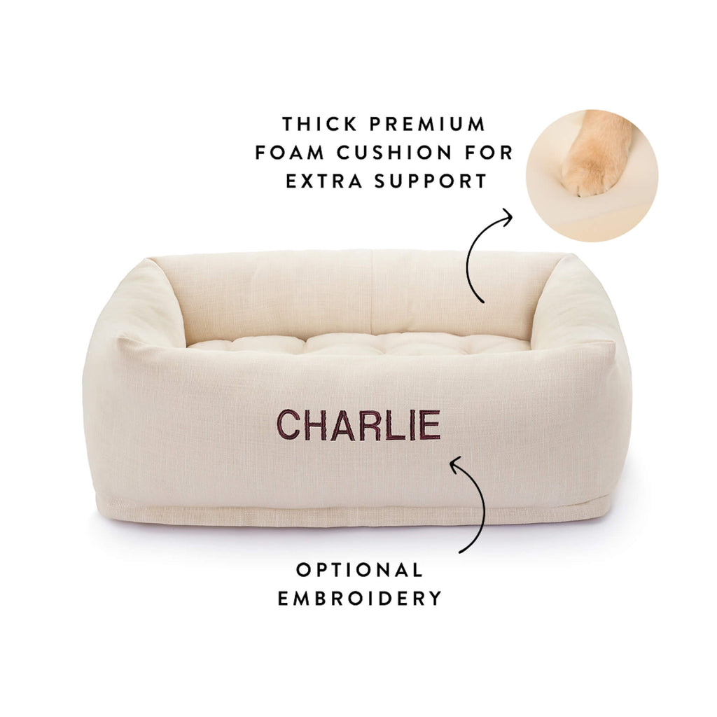 Oatmeal Bolster Dog Bed