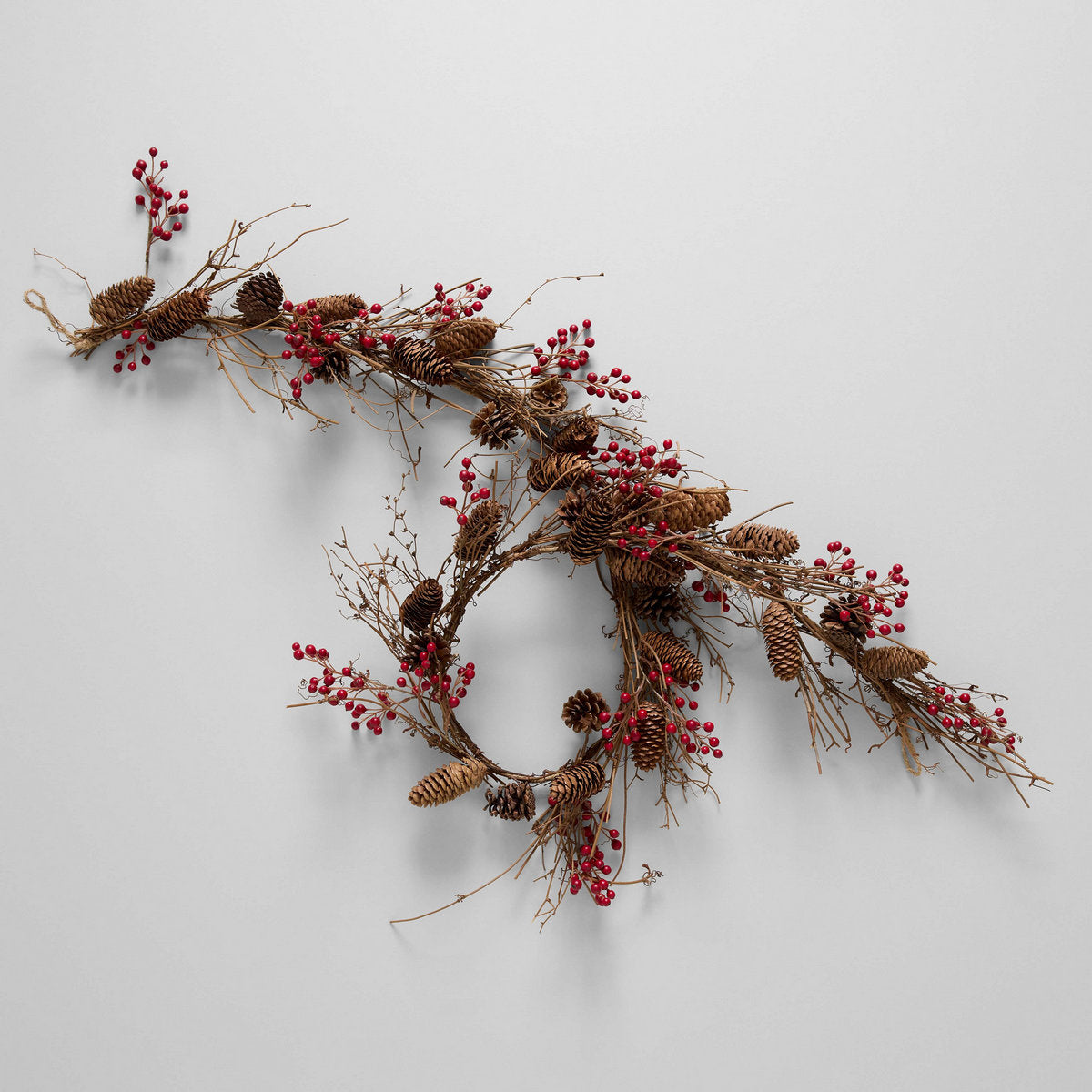 EcoFaux Red Ilex Berry Garland, 6'