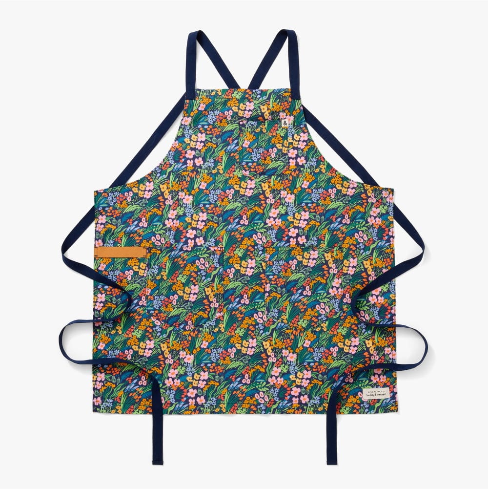 Rifle Paper Co. Lea Blue Crossback Apron