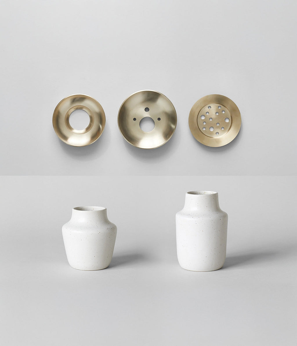 Brass Frogs and Ikebana Vases Bundle