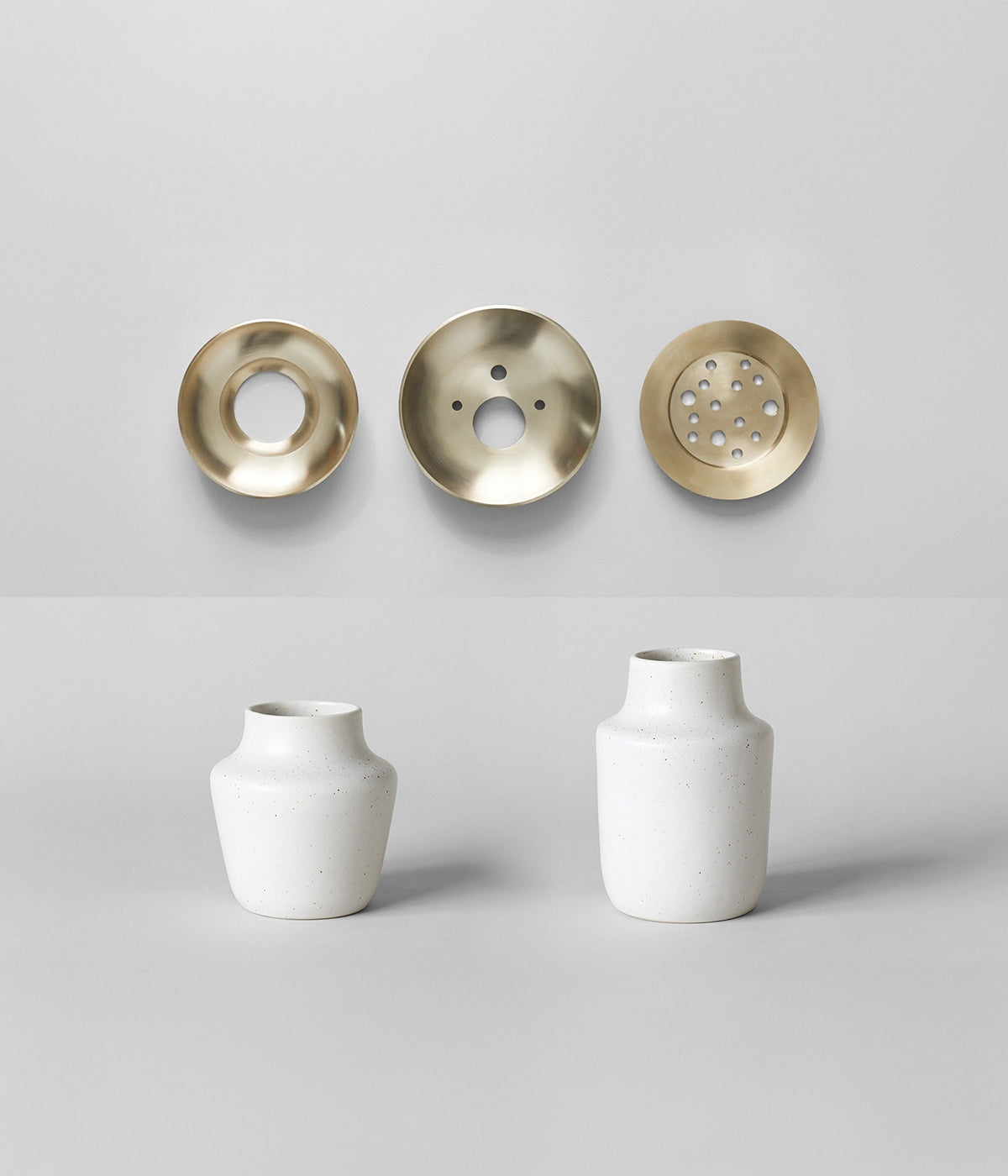 Brass Frogs and Ikebana Vases Bundle