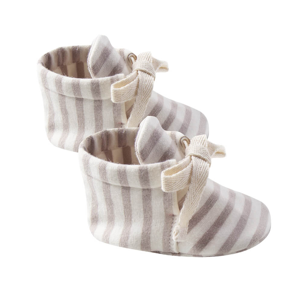 Baby Booties Fog Stripe