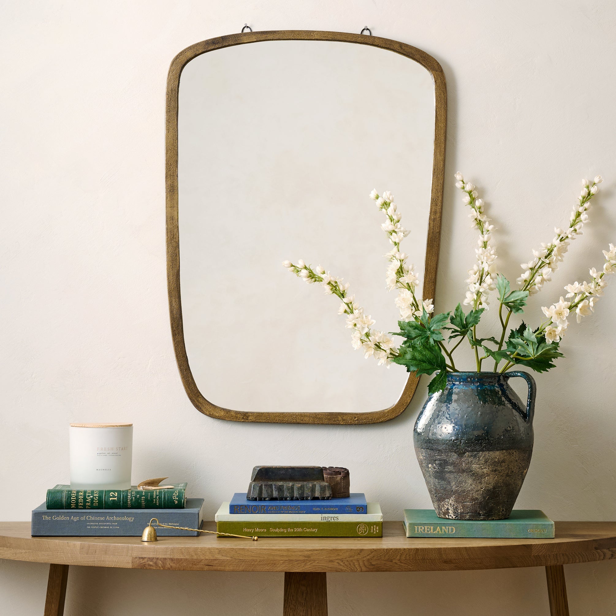 Jameson Aged Brass Framed Mirror