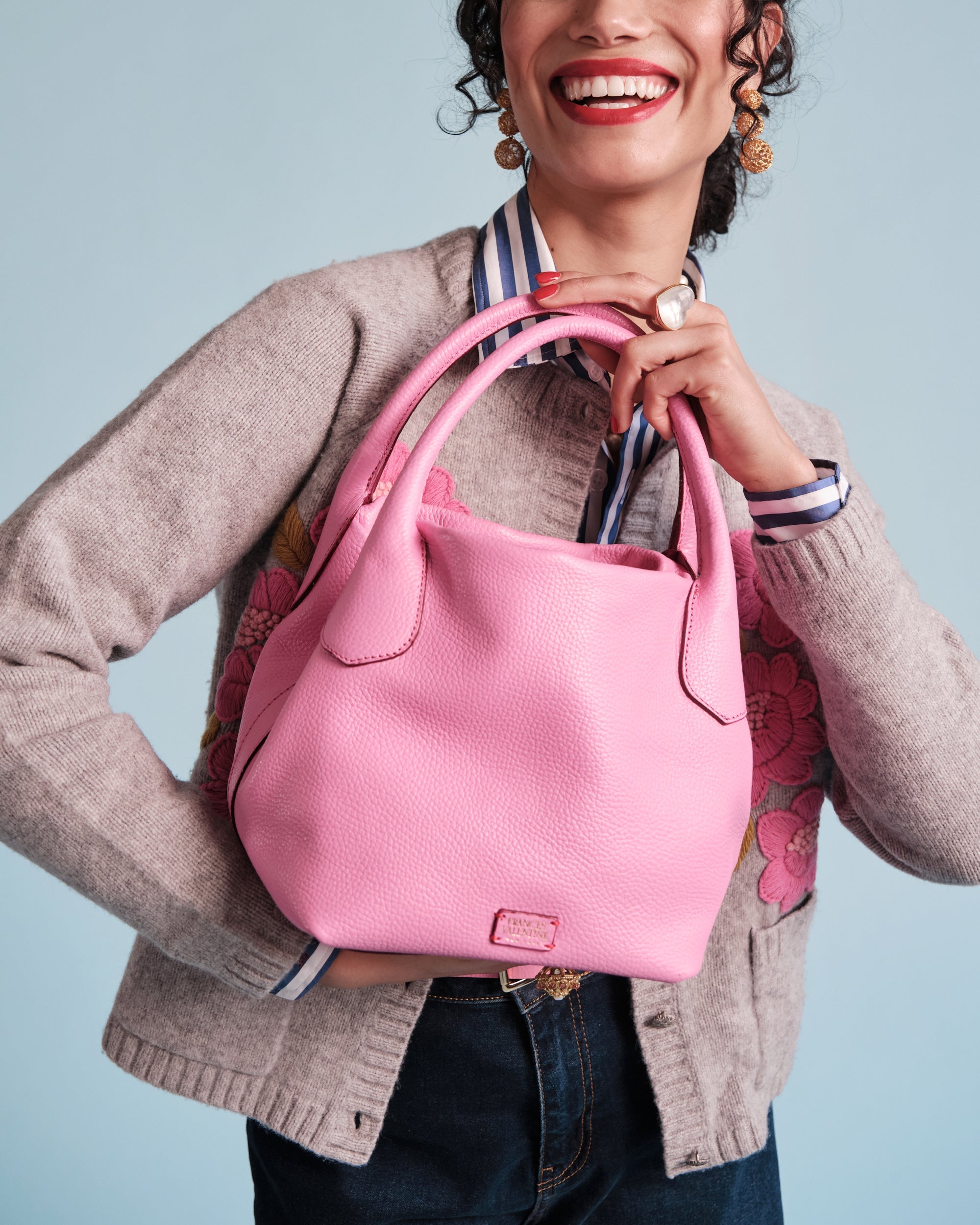 Mini Sweet Pea - Tumbled Leather Pink