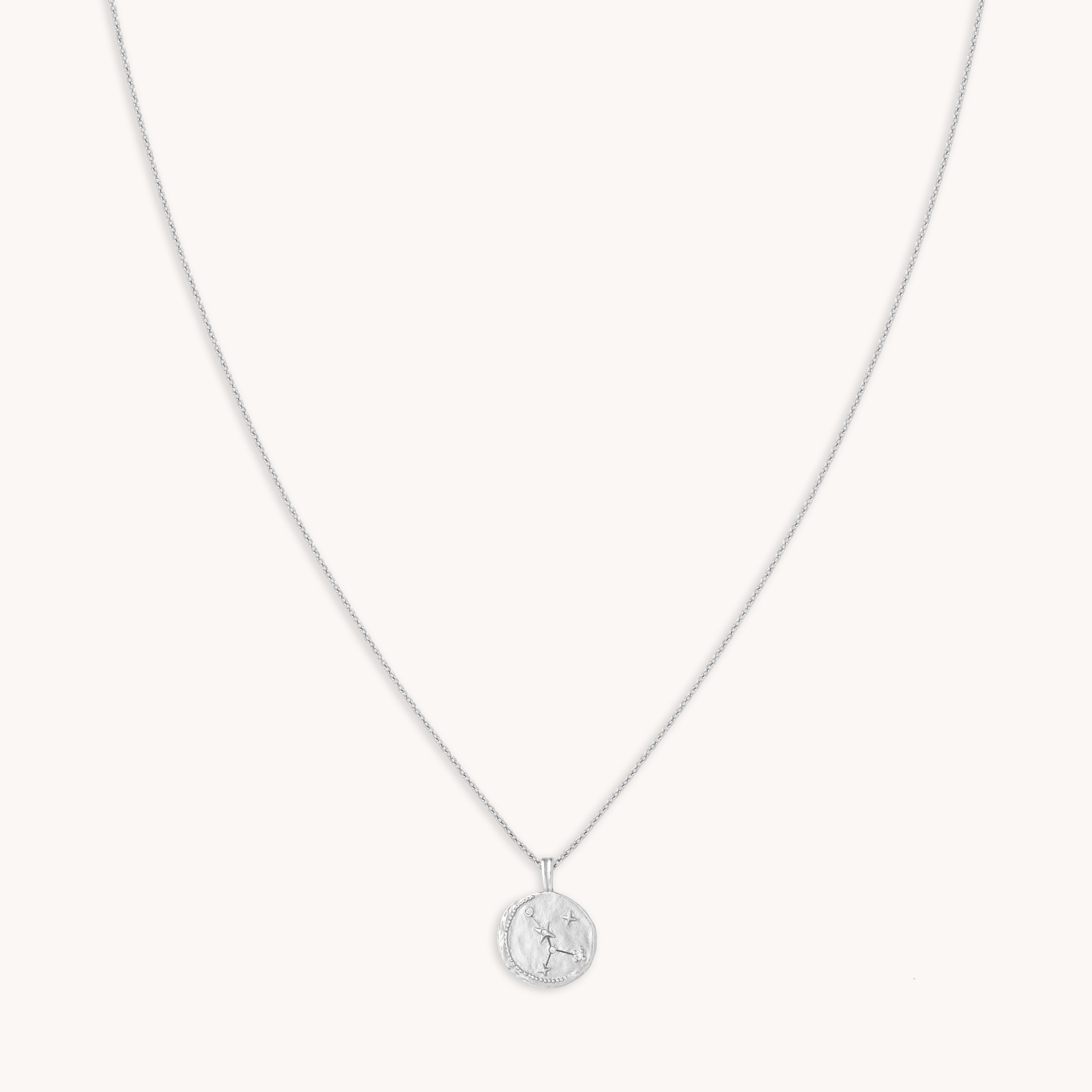 Cancer Zodiac Pendant Necklace in Silver