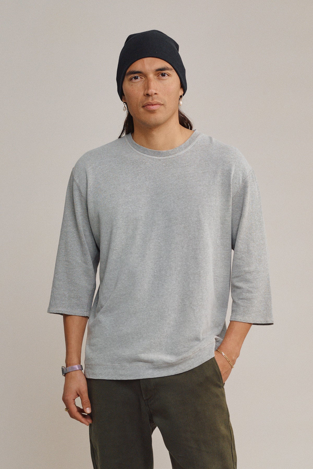 Heathered Cardiff 3/4 Sleeve Tee