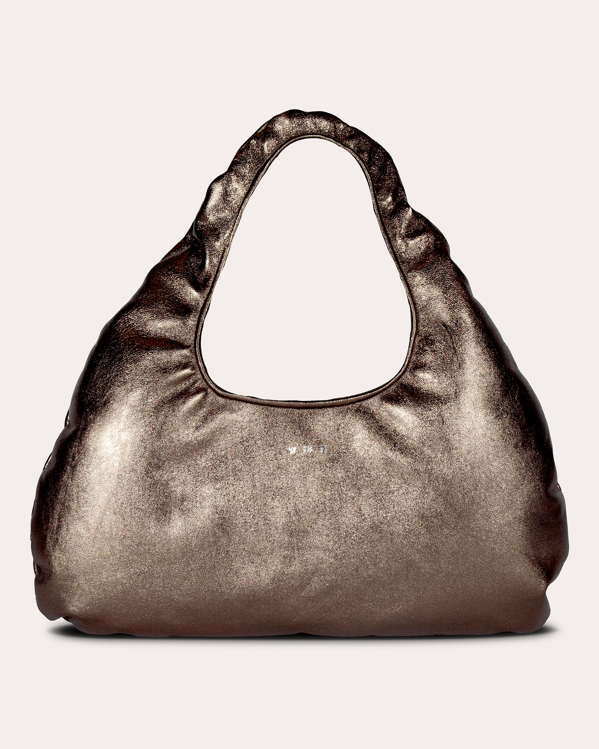 Medium Cloud Metallic-Leather Shoulder Bag
