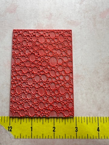 Bubbles Polymer Clay Rubber Stamp Texture Sheet Mat