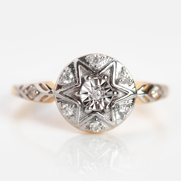 Vintage Star Compass Ring