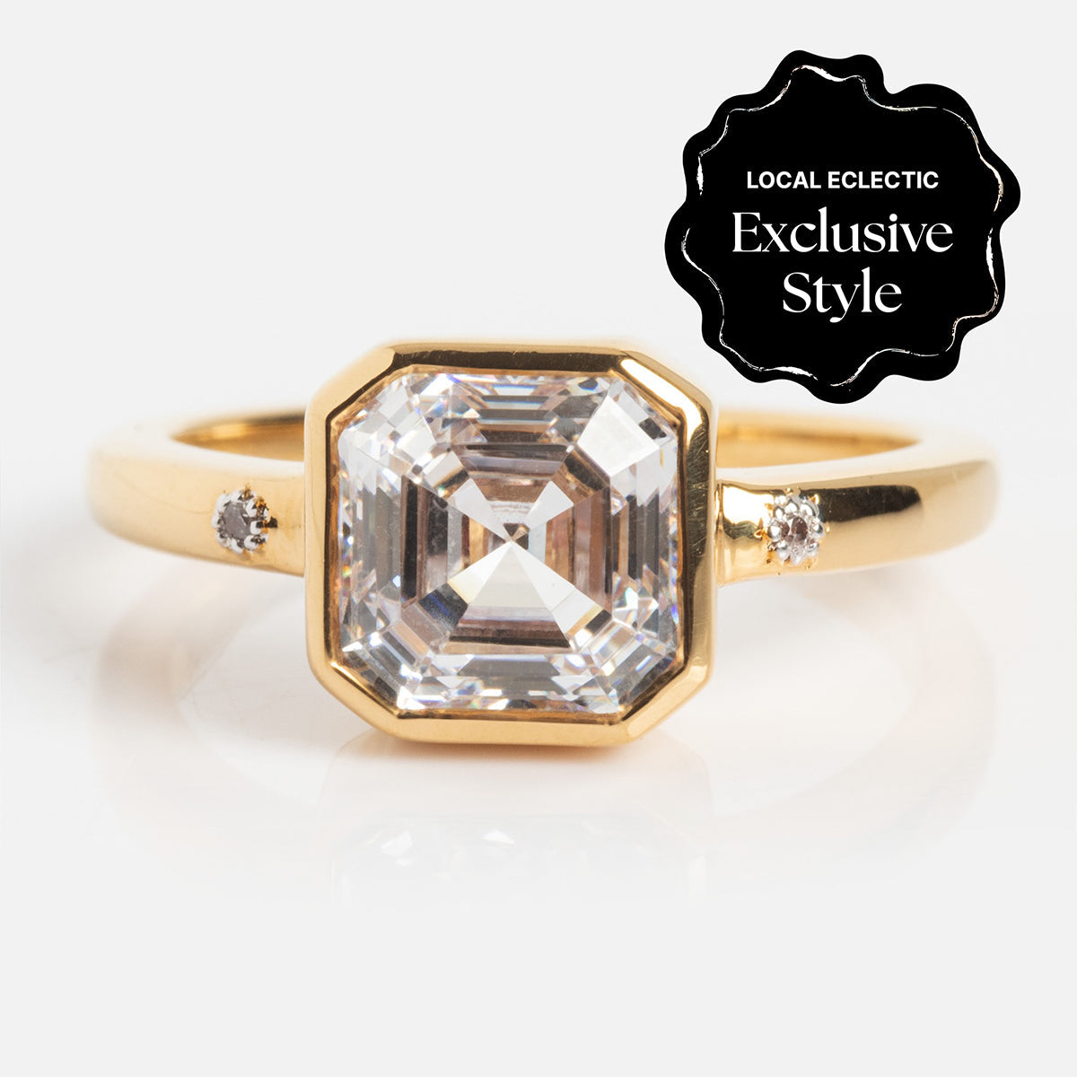 White Topaz Statement Star Set Band