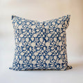 Amna Hand Block Printed Linen Pillow Cover, 22x22