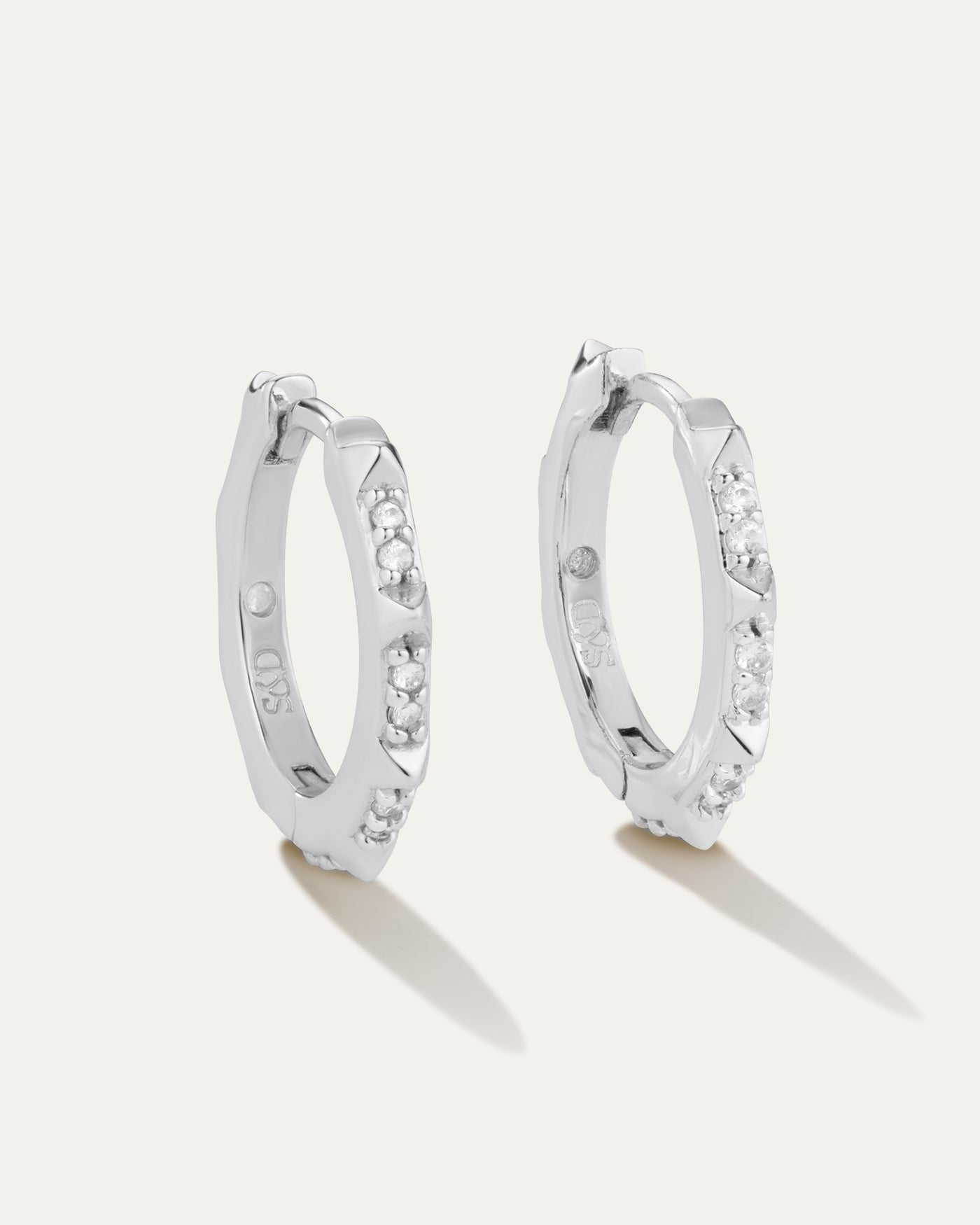 Charlotte Renegade Hoop Earrings | 3/4" Silver