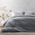 Charcoal Stripe Linen Cotton Duvet Cover