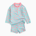 KIDLY by MORI Rash Vest & Swim Shorts - Palm Trees