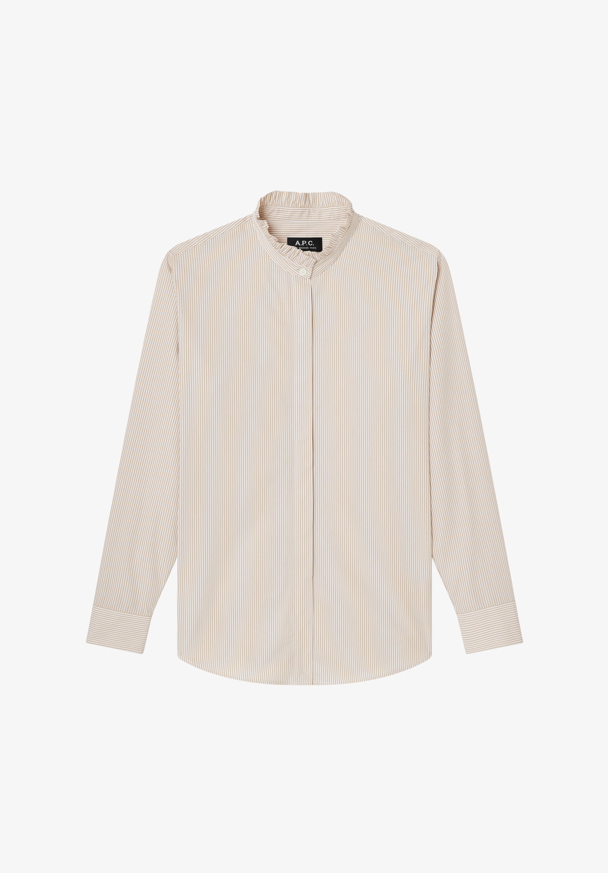 Blouse rayée col à volant