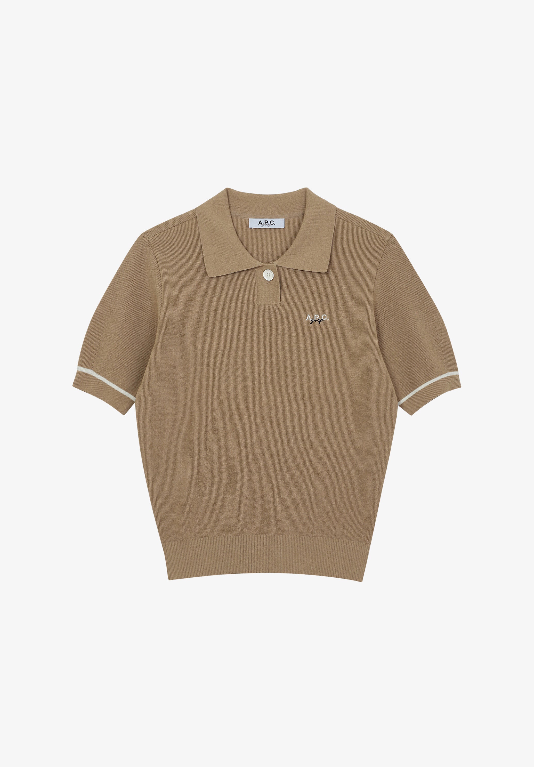 Polo à col contrasté