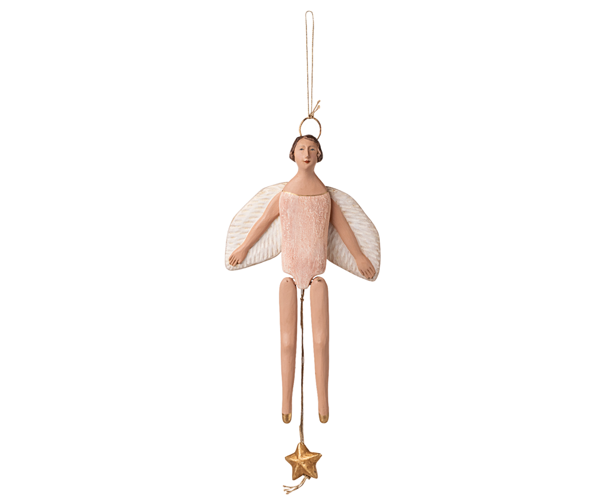 Angel jumping jack with halo, Medium - Rose