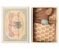 Sleepy wakey baby mouse in matchbox - Blue