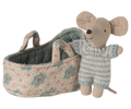 Baby mouse in carry cot - Blue