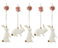 Metal ornaments, Easter bunny, 5 pcs.