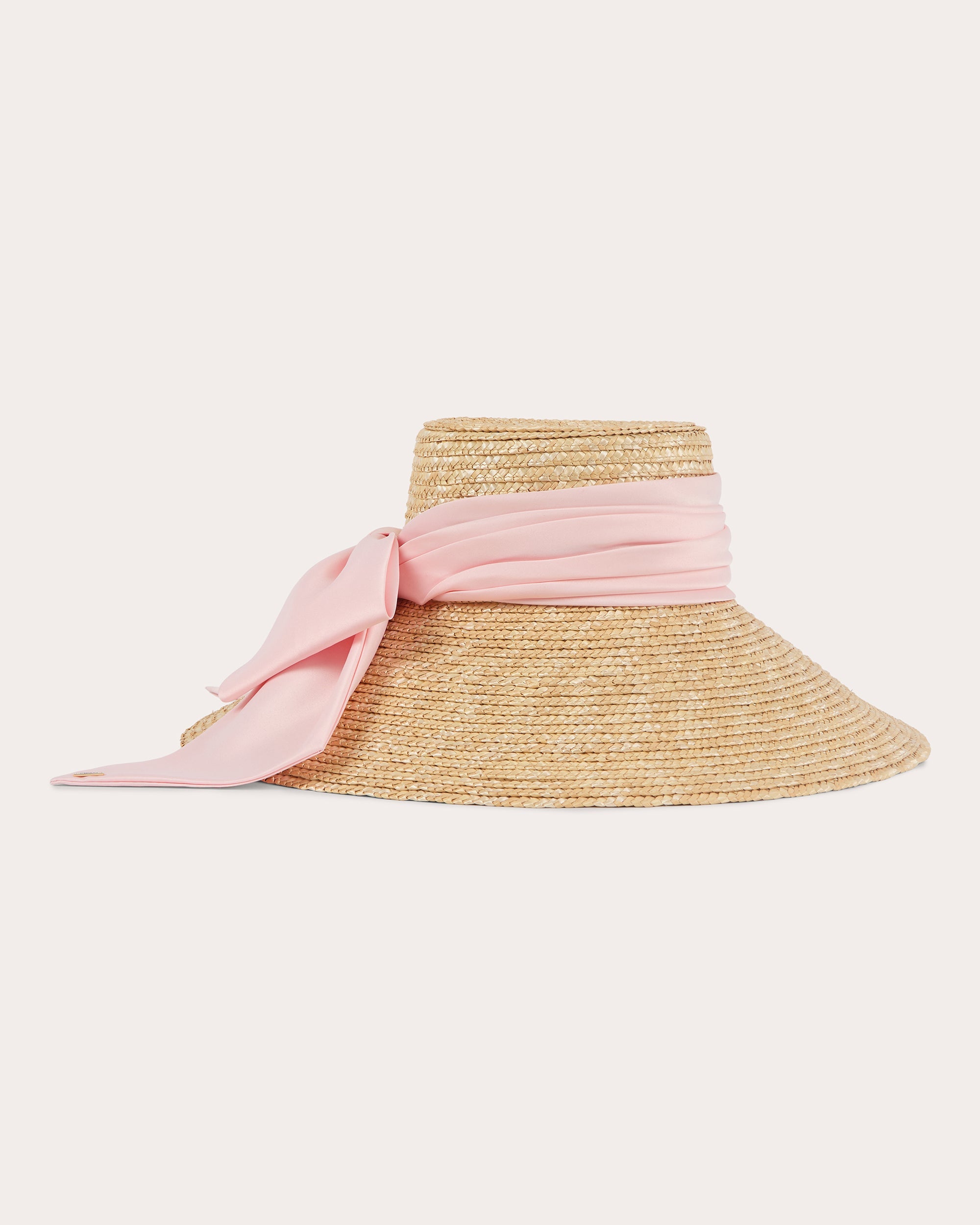 Mirabel Satin Scarf Straw Sun Hat