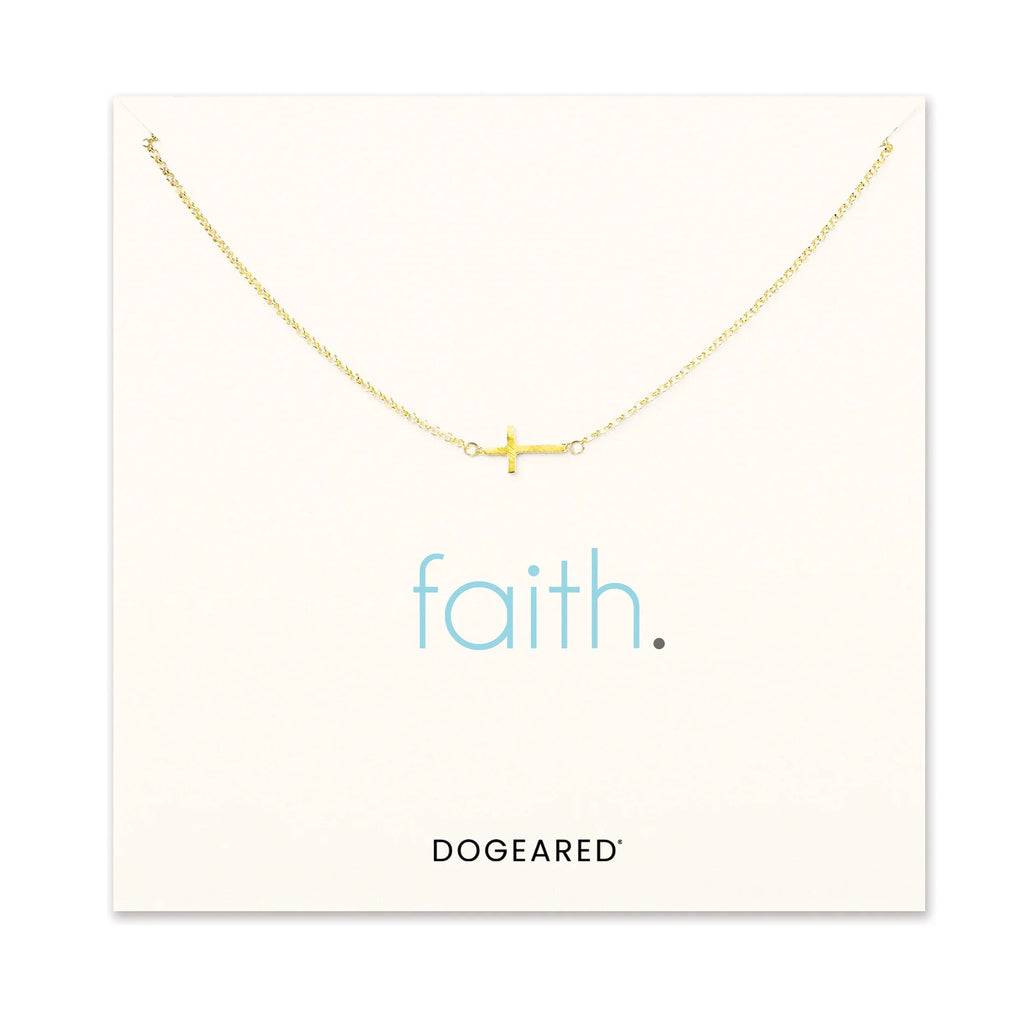 Faith Sideways Cross Necklace