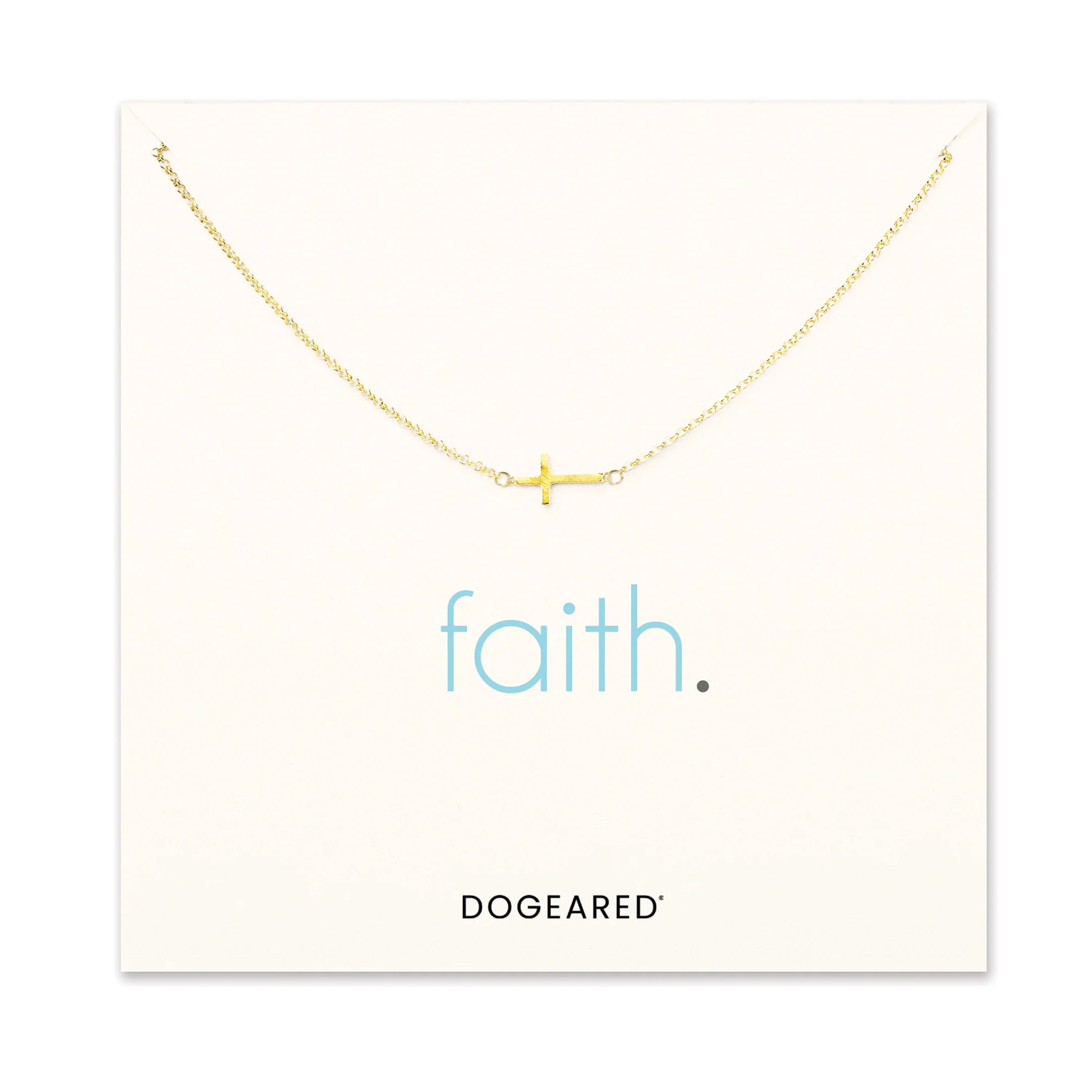 Faith Sideways Cross Necklace