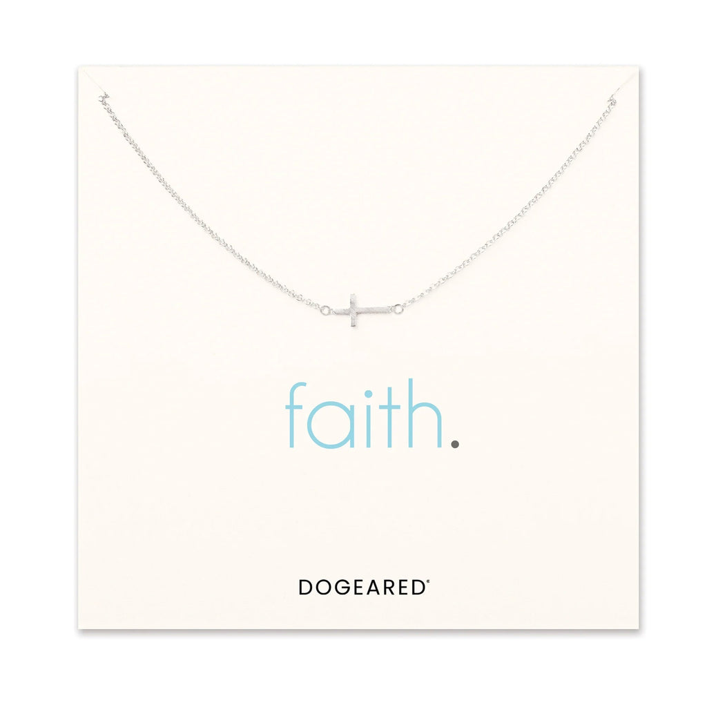 Faith Sideways Cross Necklace