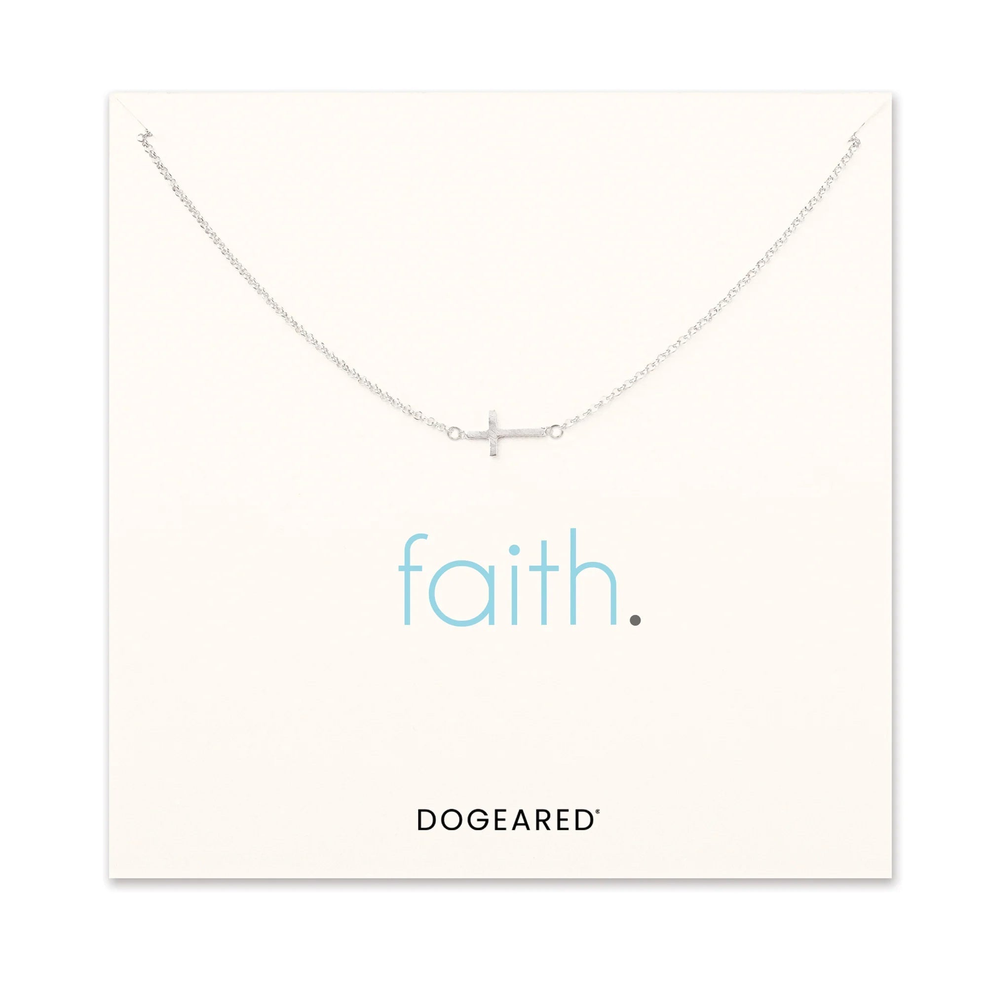 Faith Sideways Cross Necklace