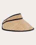 Trixie Lacquered Raffia Oversized Visor