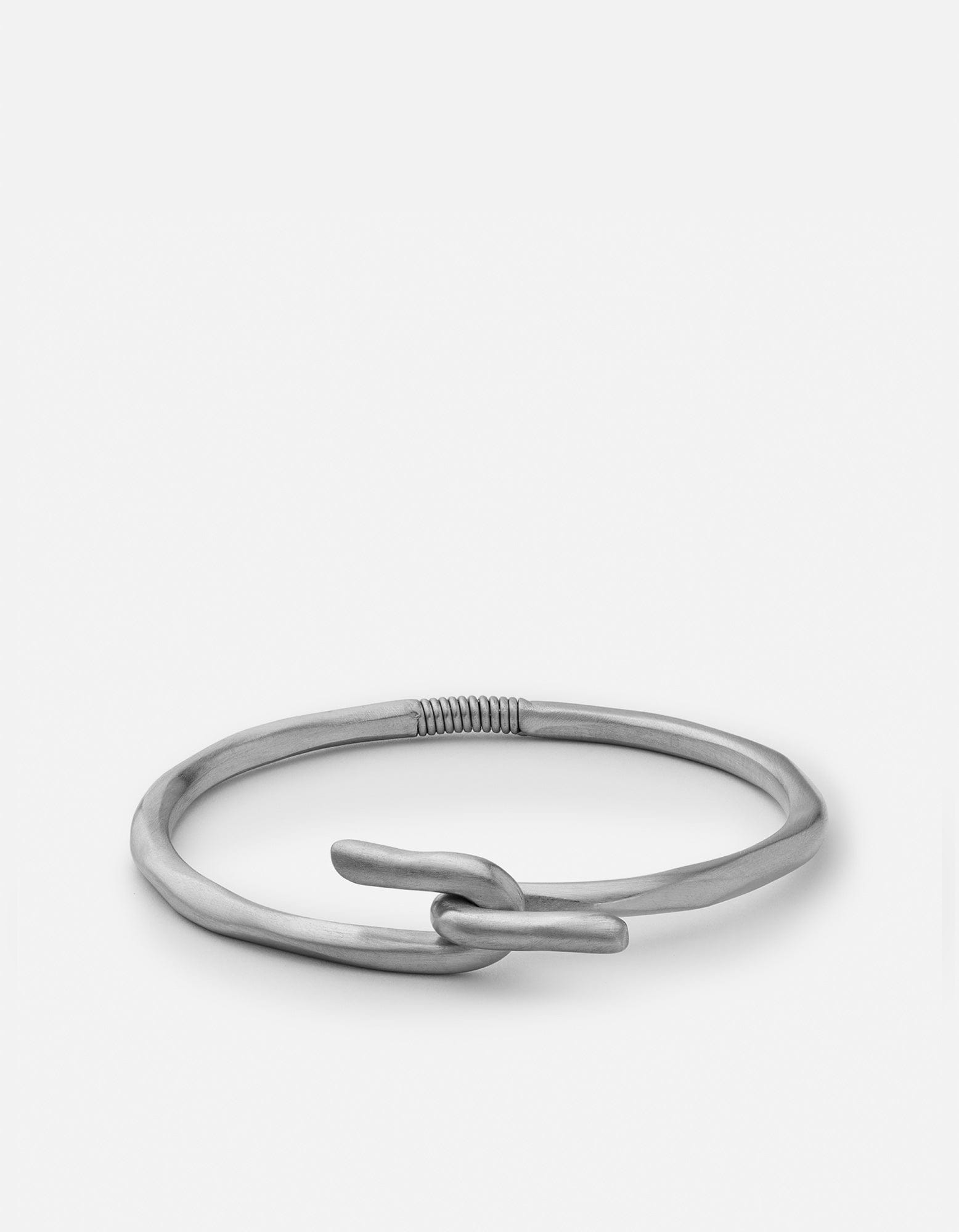 Spring Cuff, Matte Silver