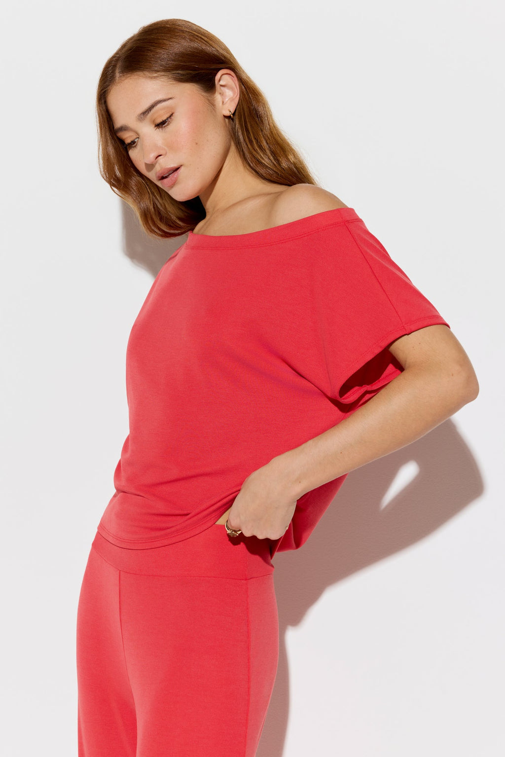 Zen Rib Asha Off The Shoulder Top