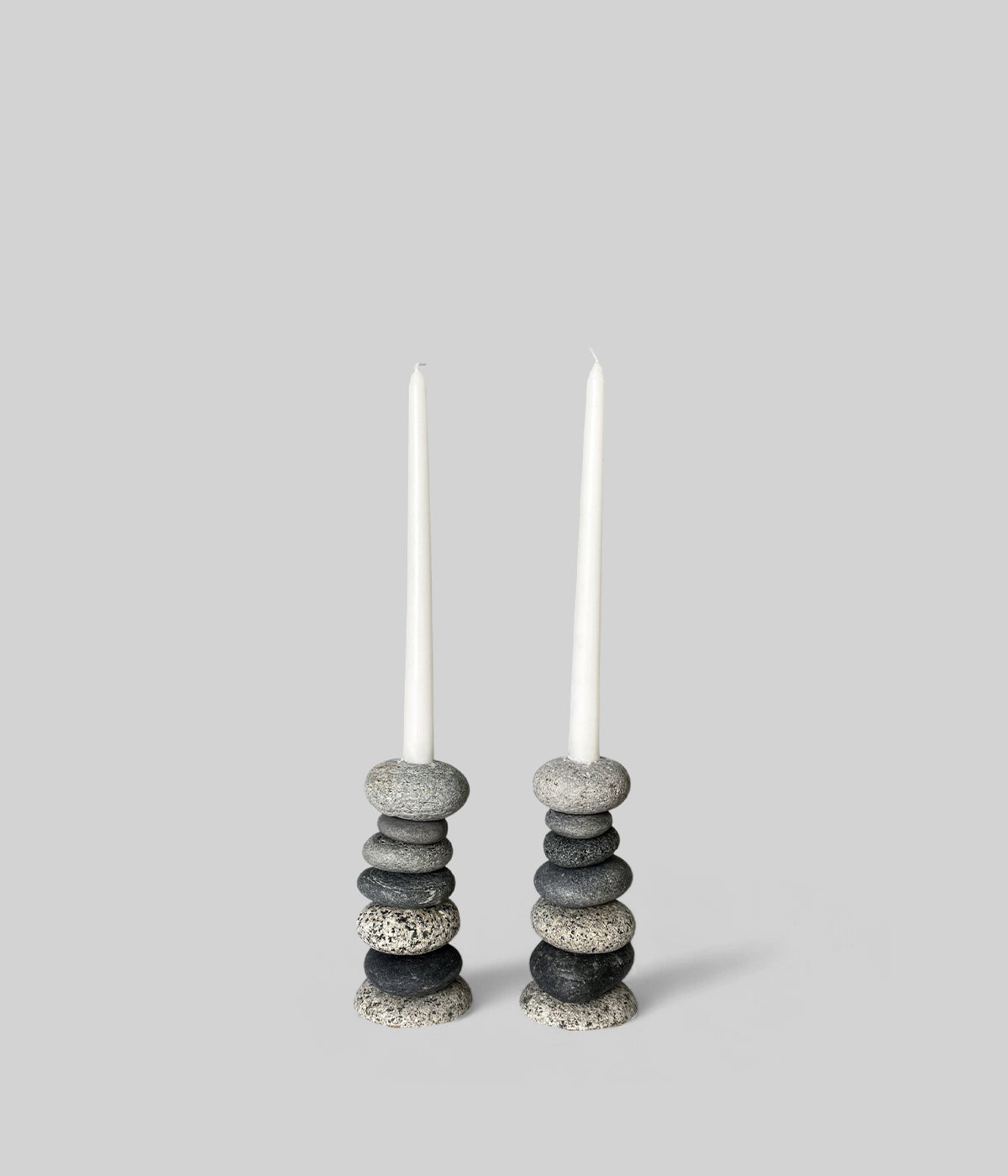 Cairn Sea Stone Candlestick Holder