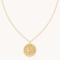 Capricorn Bold Zodiac Pendant Necklace in Gold