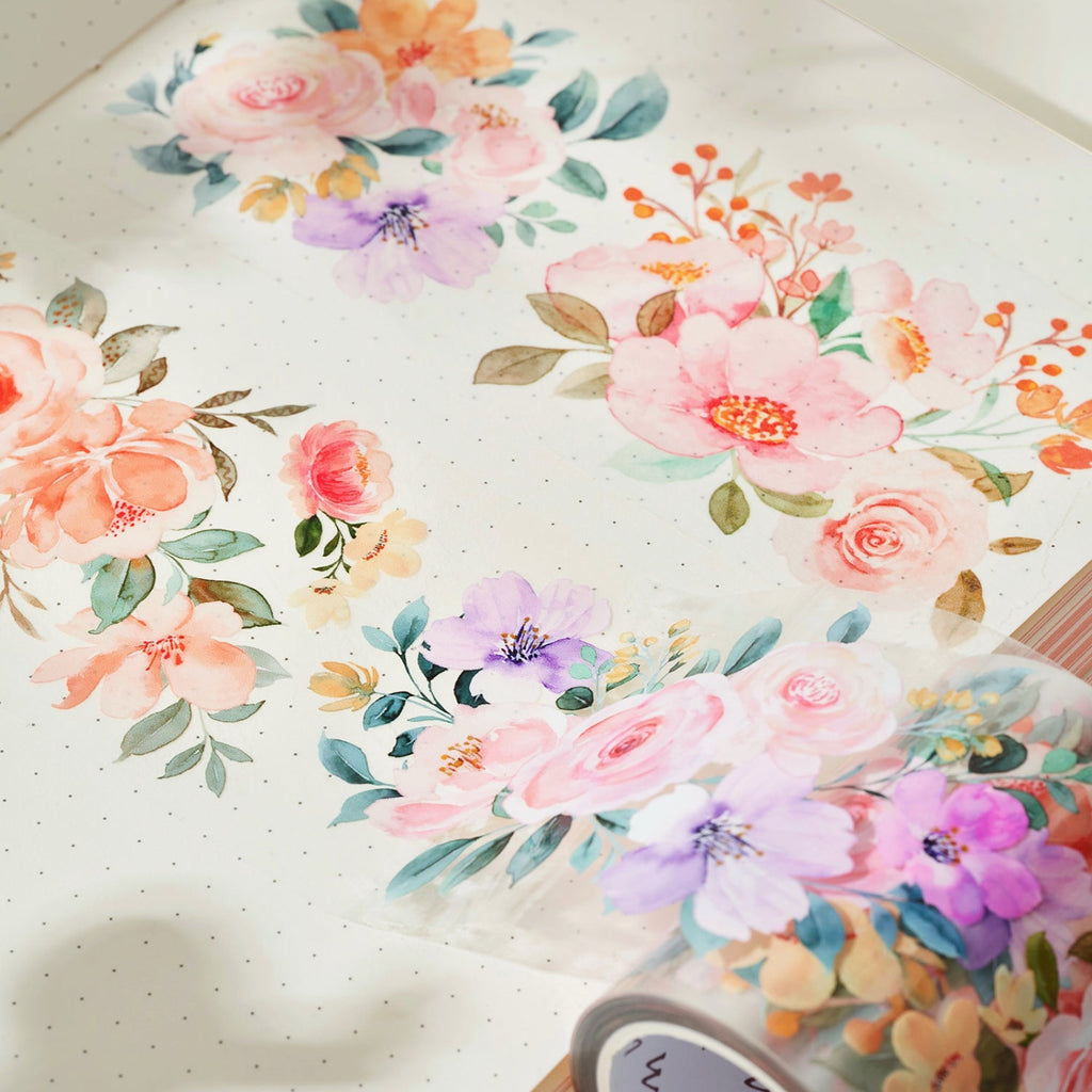 Flower Corridor Wide Washi / PET Tape