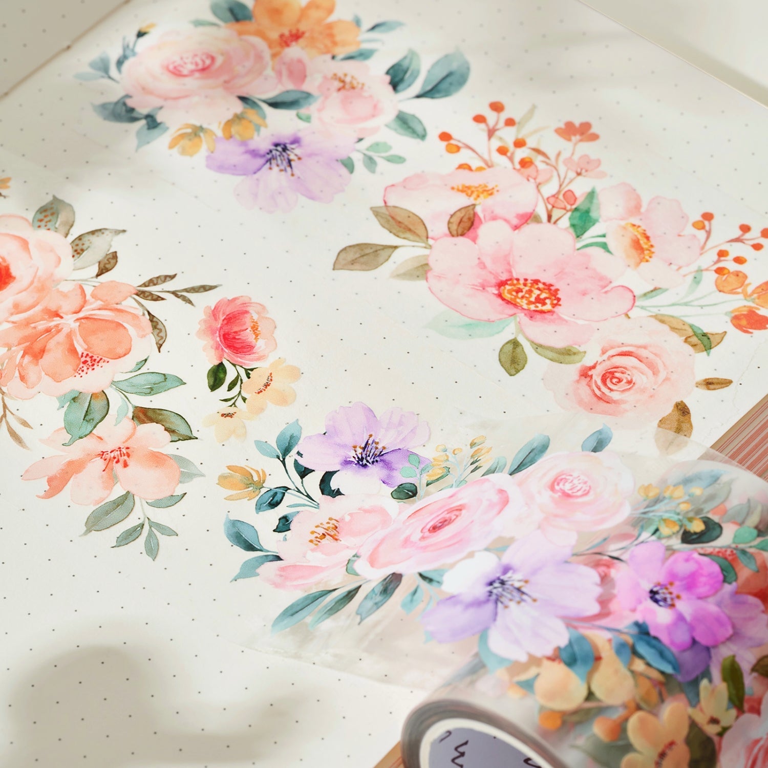 Flower Corridor Wide Washi / PET Tape