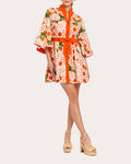 Carmen Floral Cotton Linen Mini Dress