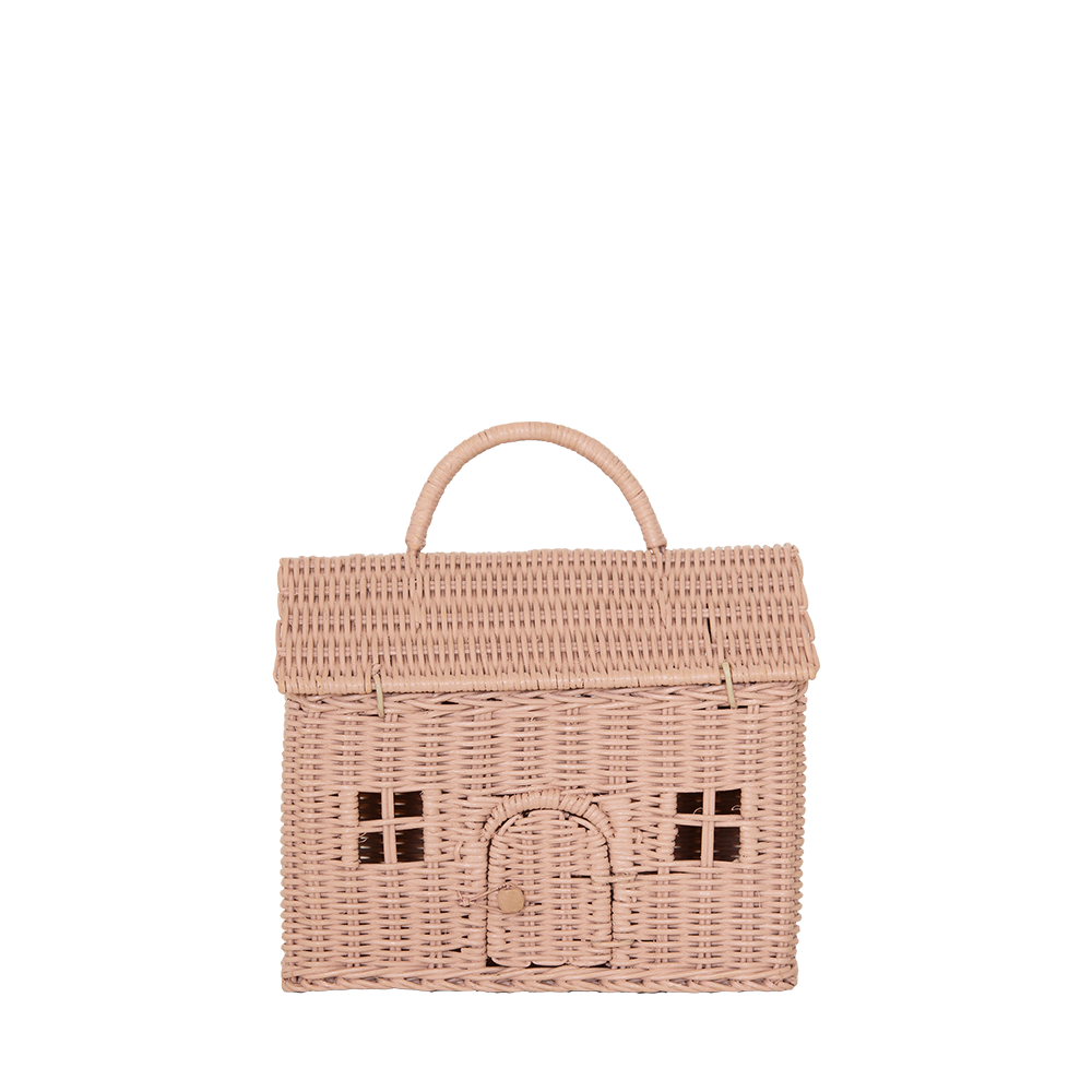 Rattan Casa Clutch - Rose
