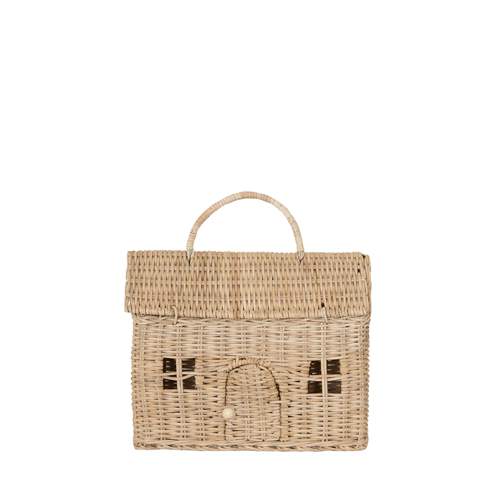 Rattan Casa Clutch - Straw