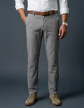 Cashmere Finish Stretch Twill Chino - Slate
