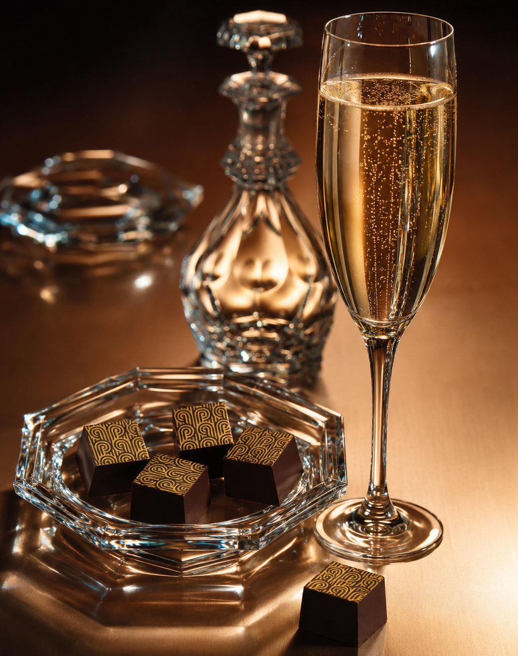 24k Moet Champagne Chocolate Truffles